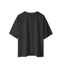 Fakeloser Plain Black Oversized T Shirt - Image 2
